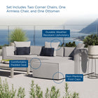 Modway Saybrook 4-Piece Outdoor Patio Upholstered Sectional Sofa EEI-4380