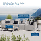 Modway Saybrook 4-Piece Outdoor Patio Upholstered Sectional Sofa EEI-4381