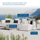 Modway Saybrook 5-Piece Outdoor Patio Upholstered Sectional Sofa EEI-4382