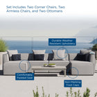 Modway Saybrook 6-Piece Outdoor Patio Upholstered Sectional Sofa EEI-4383