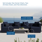 Modway Saybrook 6-Piece Outdoor Patio Upholstered Sectional Sofa EEI-4383