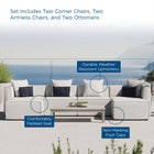 Modway Saybrook 6-Piece Outdoor Patio Upholstered Sectional Sofa EEI-4383