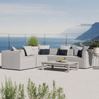 Modway Saybrook 5-Piece Outdoor Patio Upholstered Sectional Sofa EEI-4384