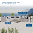 Modway Saybrook 6-Piece Outdoor Patio Upholstered Sectional Sofa EEI-4385