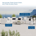 Modway Saybrook 6-Piece Outdoor Patio Upholstered Sectional Sofa EEI-4385