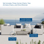 Modway Saybrook 6-Piece Outdoor Patio Upholstered Sectional Sofa EEI-4386