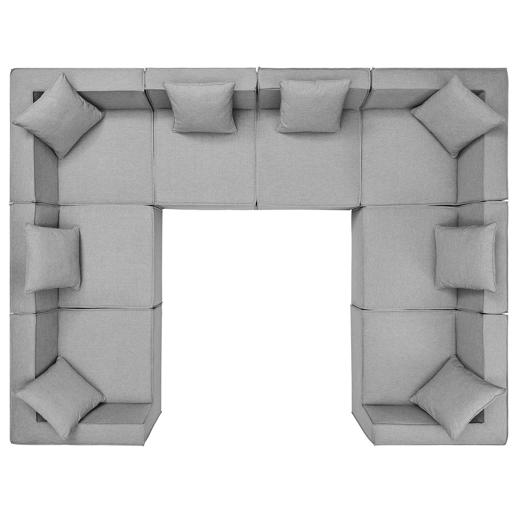 Modway Saybrook 8-Piece Outdoor Patio Upholstered Sectional Sofa  