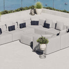Modway Saybrook 10-Piece Outdoor Patio Upholstered Sectional Sofa