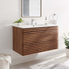 Modway Render 36" Wall-Mount Bathroom Vanity