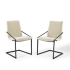 Modway Pitch Upholstered Fabric Dining Armchair Set of 2  