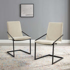 Modway Pitch Upholstered Fabric Dining Armchair Set of 2