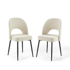 Modway Rouse Upholstered Fabric Dining Side Chair Set of 2  