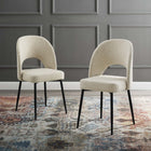 Modway Rouse Upholstered Fabric Dining Side Chair Set of 2