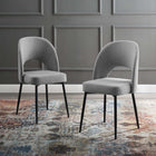 Modway Rouse Upholstered Fabric Dining Side Chair Set of 2