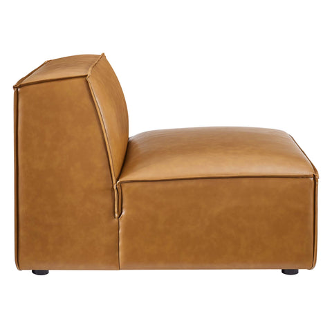 Modway Restore Vegan Leather Sectional Sofa Armless Chair  