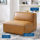 Modway Restore Vegan Leather Sectional Sofa Armless Chair