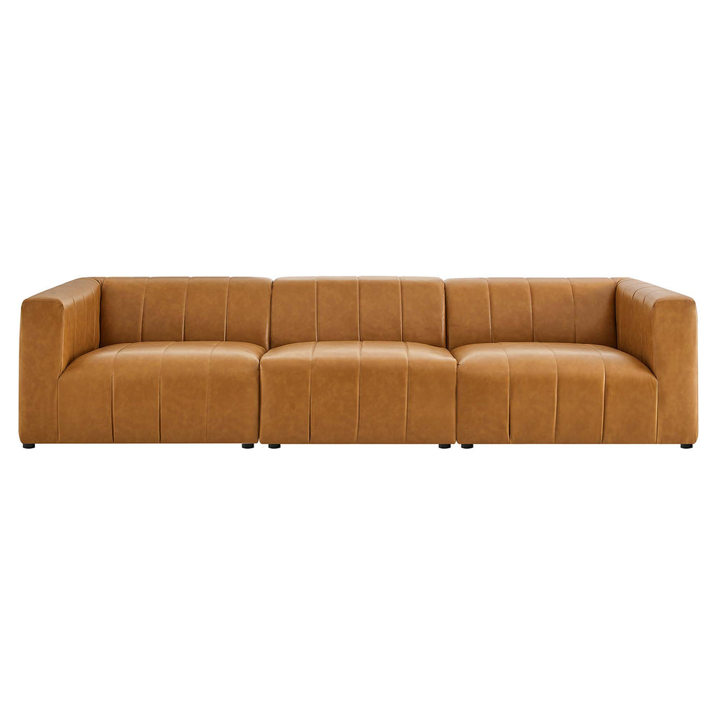 Modway Bartlett 3-Piece Vegan Leather Sofa  