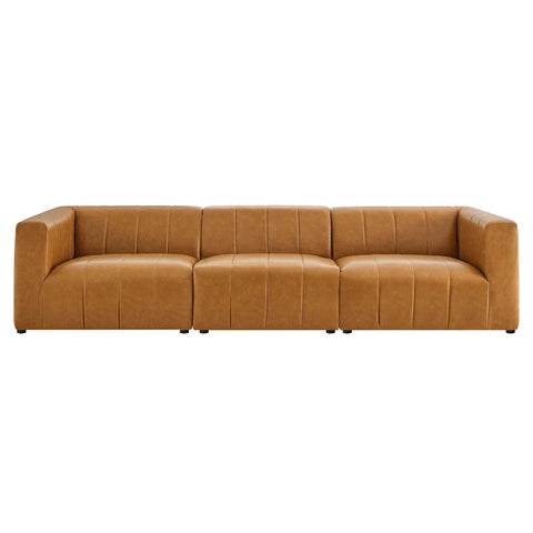 Modway Bartlett 3-Piece Vegan Leather Sofa  