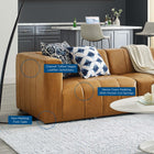 Modway Bartlett 4-Piece Vegan Leather Sectional Sofa EEI-4519