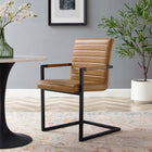 Modway Savoy Vegan Leather Dining Chairs Set of 2