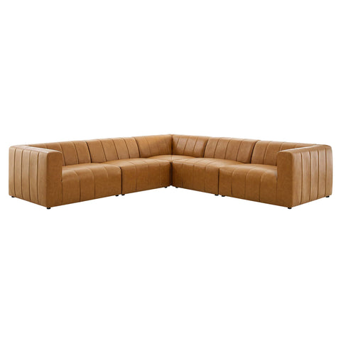 Modway Bartlett 5-Piece Vegan Leather Sectional Sofa EEI-4532