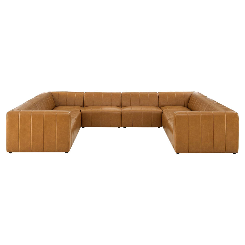 Modway Bartlett 8-Piece Vegan Leather Sectional Sofa  