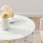 Modway Verne 28" Artificial Marble Dining Table