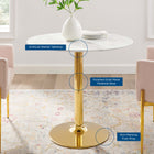 Modway Verne 35" Artificial Marble Dining Table