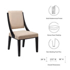 Modway Cambridge Upholstered Fabric Dining Chairs Set of 2