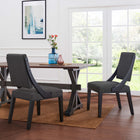 Modway Cambridge Upholstered Fabric Dining Chairs Set of 2