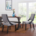 Modway Cambridge Upholstered Fabric Dining Chairs Set of 2