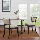 Modway Pristine Upholstered Fabric Dining Chairs Set of 2
