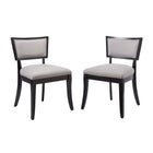 Modway Pristine Upholstered Fabric Dining Chairs Set of 2  