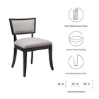 Modway Pristine Upholstered Fabric Dining Chairs Set of 2