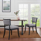 Modway Pristine Upholstered Fabric Dining Chairs Set of 2