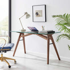 Modway Steadfast Glass Top Office Desk