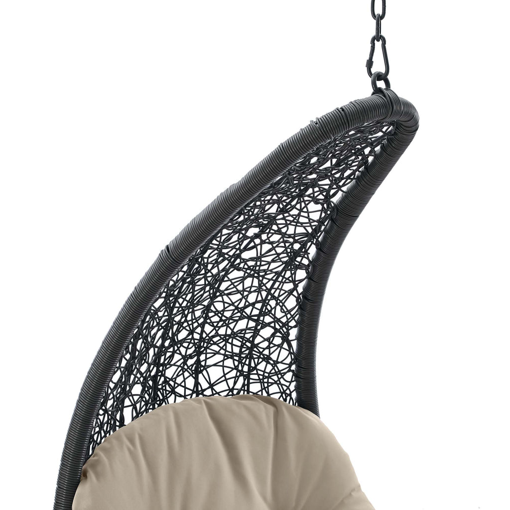 Modway Landscape Hanging Chaise Lounge Outdoor Patio Swing Chair