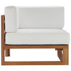 Modway Upland 5-Piece Outdoor Patio Teak Wood Sectional Sofa Set