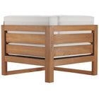 Modway Upland 5-Piece Outdoor Patio Teak Wood Sectional Sofa Set