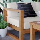 Modway Upland 5-Piece Outdoor Patio Teak Wood Sectional Sofa Set