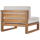 Modway Upland 5-Piece Outdoor Patio Teak Wood Sectional Sofa Set