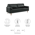 Modway Valour 81" Leather Sofa