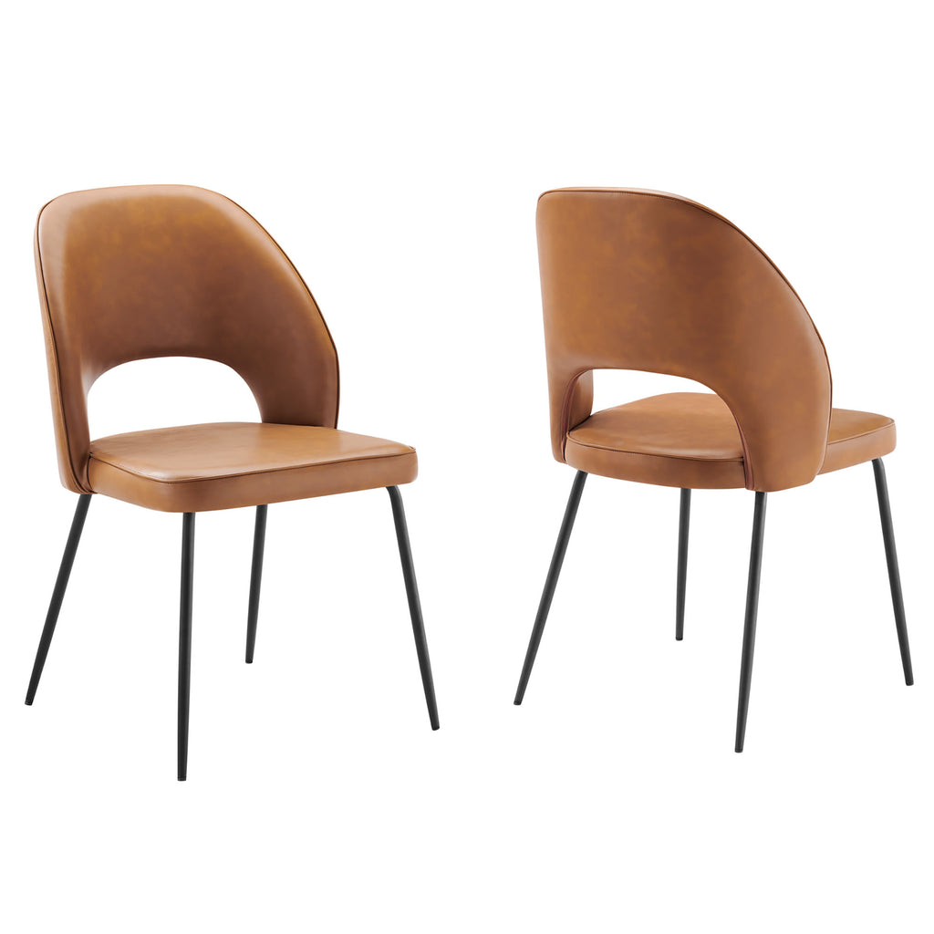 Modway Nico Vegan Leather Dining Chair Set of 2  