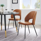 Modway Nico Vegan Leather Dining Chair Set of 2