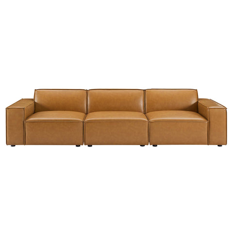 Modway Restore 3-Piece Vegan Leather Sofa  