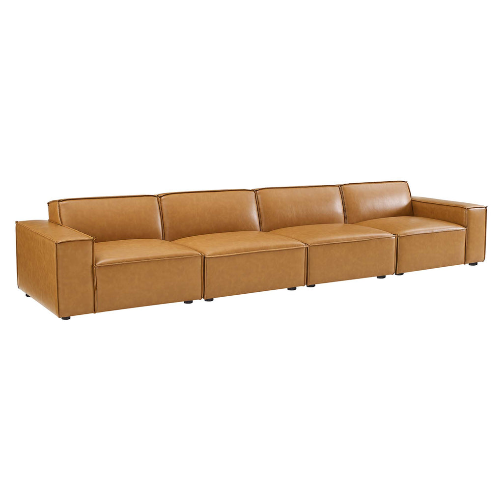 Modway Restore 4-Piece Vegan Leather Sofa  