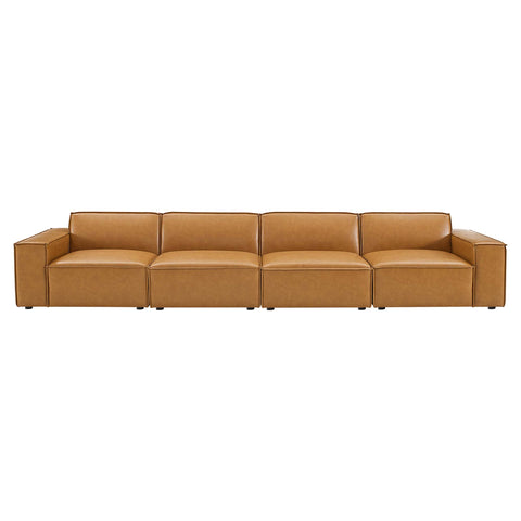 Modway Restore 4-Piece Vegan Leather Sofa  