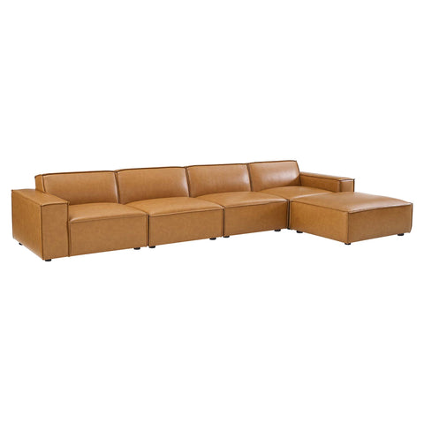 Modway Restore 5-Piece Vegan Leather Sectional Sofa  