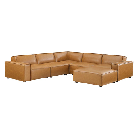 Modway Restore 6-Piece Vegan Leather Sectional Sofa EEI-4714