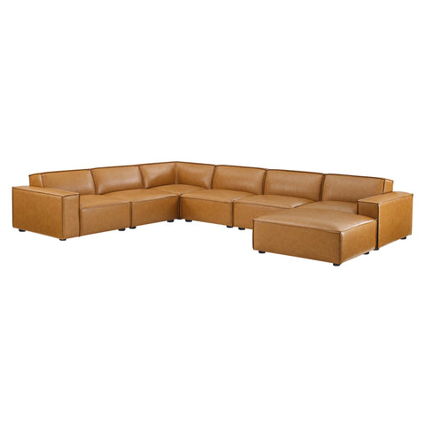 Modway Restore 7-Piece Vegan Leather Sectional Sofa  